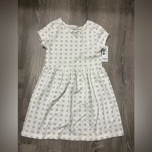 Girl's‎ Carter's Short Sleeve White Dress- Size 7- NWT